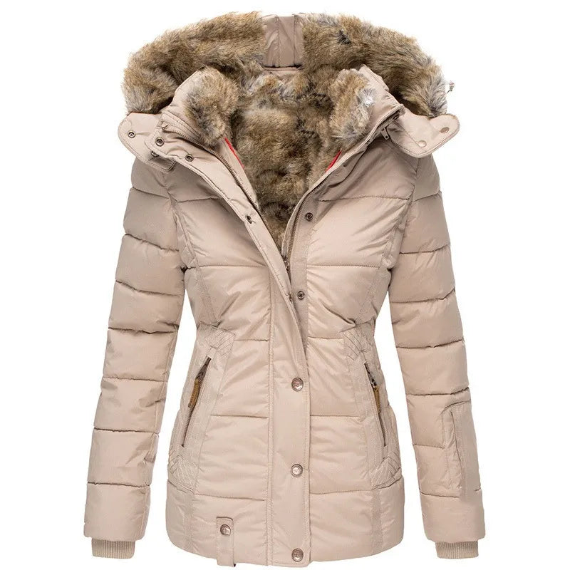 Belén - Manteau d'hiver chaud doublé de fourrure