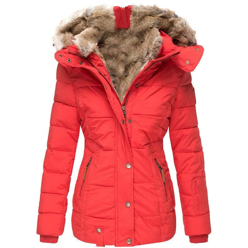 Belén - Manteau d'hiver chaud doublé de fourrure