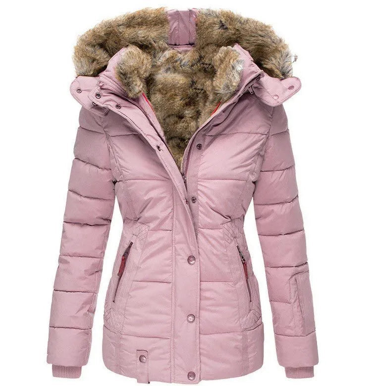 Belén - Manteau d'hiver chaud doublé de fourrure