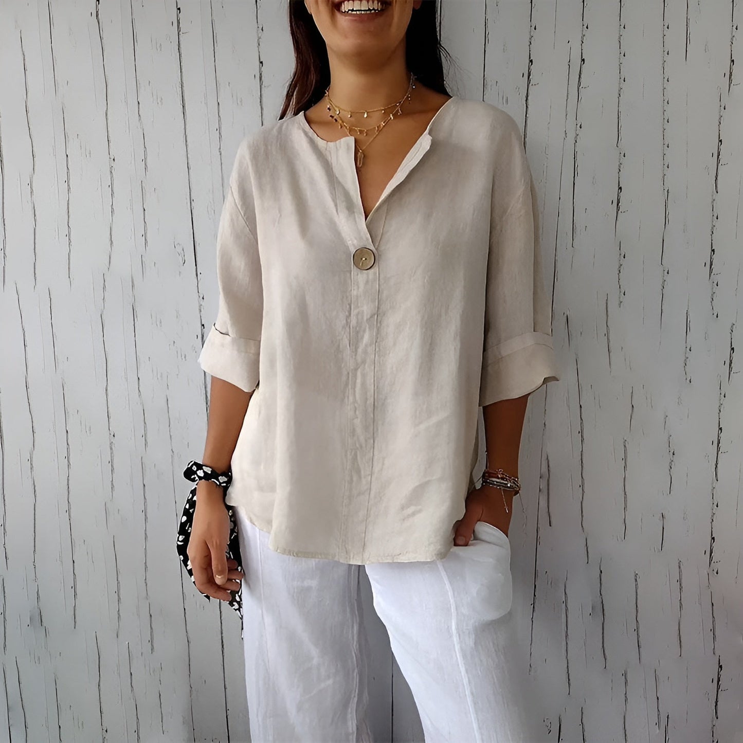 Anita™ | Chemise en lin élégante (50 % de réduction)