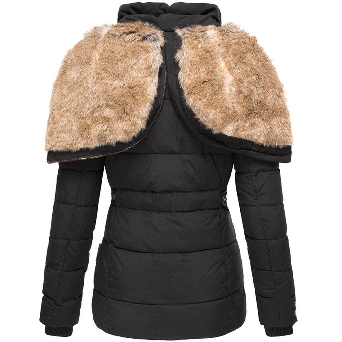 Belén - Manteau d'hiver chaud doublé de fourrure