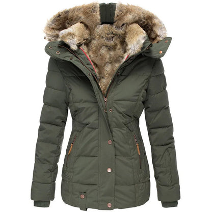 Belén - Manteau d'hiver chaud doublé de fourrure