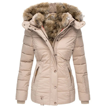 Belén - Manteau d'hiver chaud doublé de fourrure
