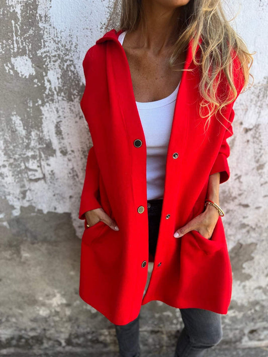 Adriana - Cardigan à boutons et capuche