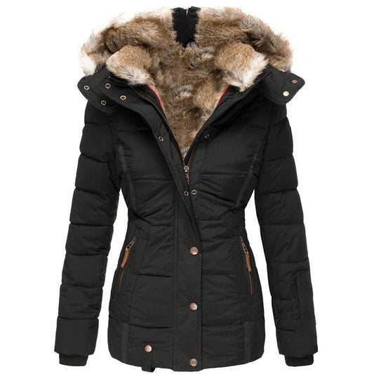 Belén - Manteau d'hiver chaud doublé de fourrure